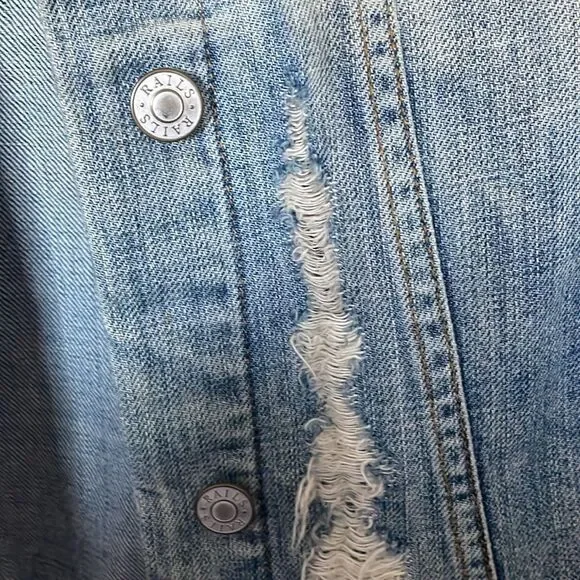 Rails distressed ripped modern vintage knox denim jean jacket size small - Picture 5 of 14
